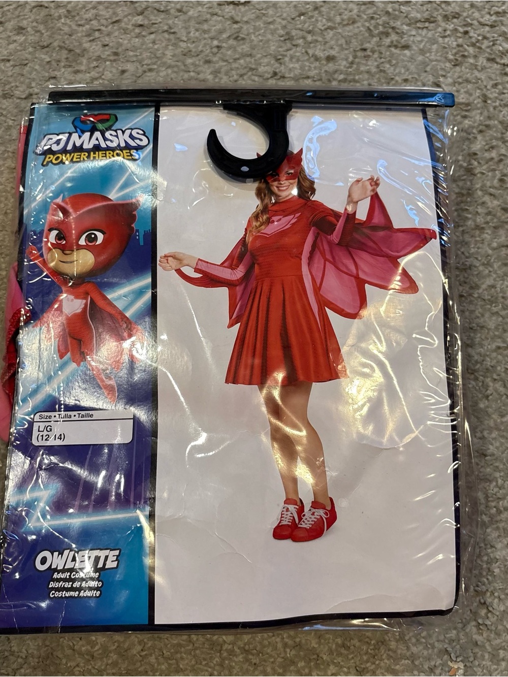 PJ Masks Owlette Costume Dress Large 12-14 Halloween Women’s